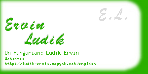 ervin ludik business card